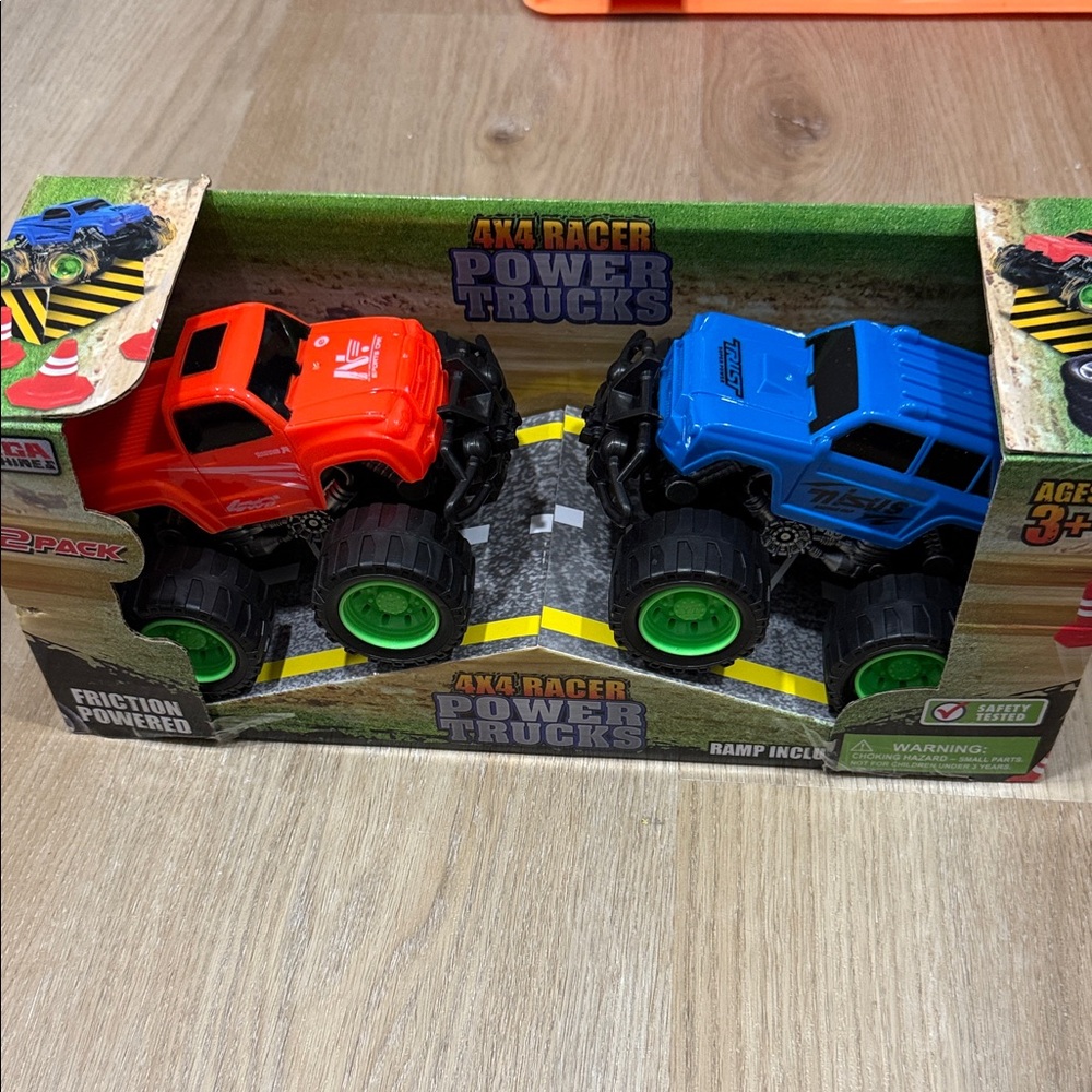 4x4 Racer Power Trucks Set - Orange and Blue